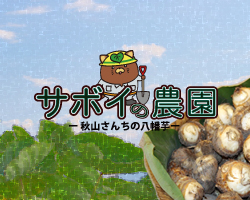 サボイの農園は秋山さんちのやはたいもを販売しています。